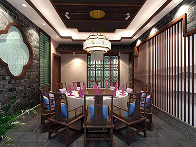 中式無錫餐廳裝修，魅力中國(guó)風(fēng)